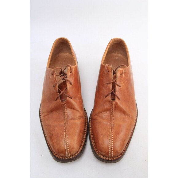 Lidfort for Barney's Mens Leather Lace Up Shoes Brown Tan Mens Sz 9 - Picture 2 of 16
